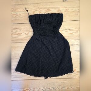 Digital Black Swiss Dot Peplum Dress XL/16